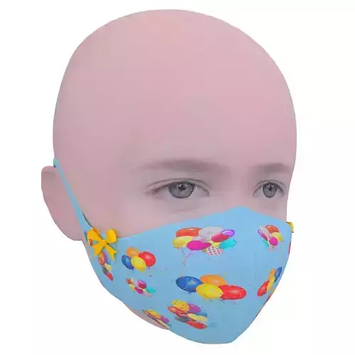 Medical mask for kids Low-poly 3D model