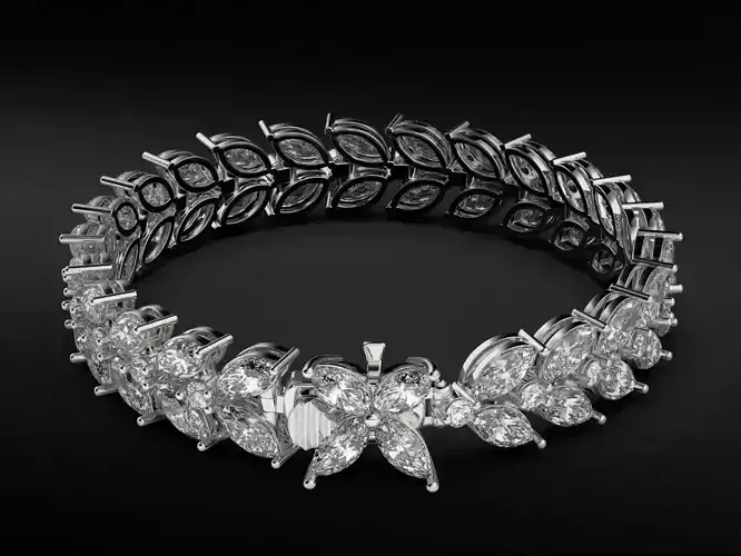 Neat stylish tennis bracelet with diamonds 518