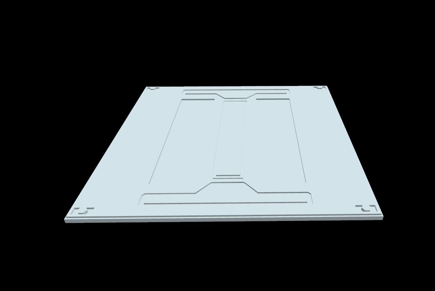 Extreme Low-Poly Sci-Fi Panels Low-poly 3D model_4