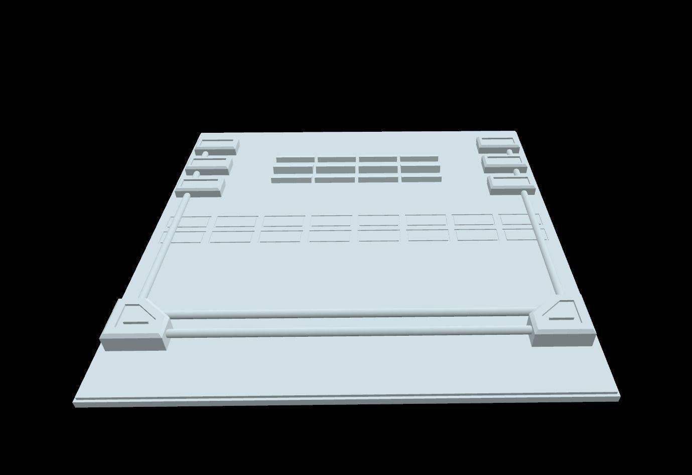 Extreme Low-Poly Sci-Fi Panels Low-poly 3D model_6