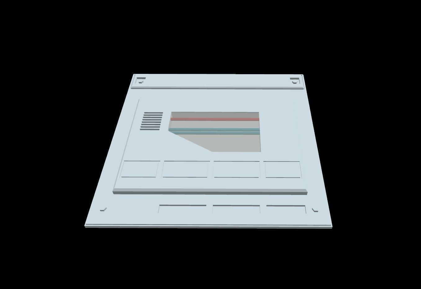 Extreme Low-Poly Sci-Fi Panels Low-poly 3D model_3