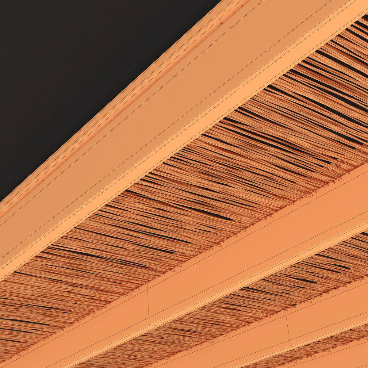 Ceiling canopy thin branch 3D model_14