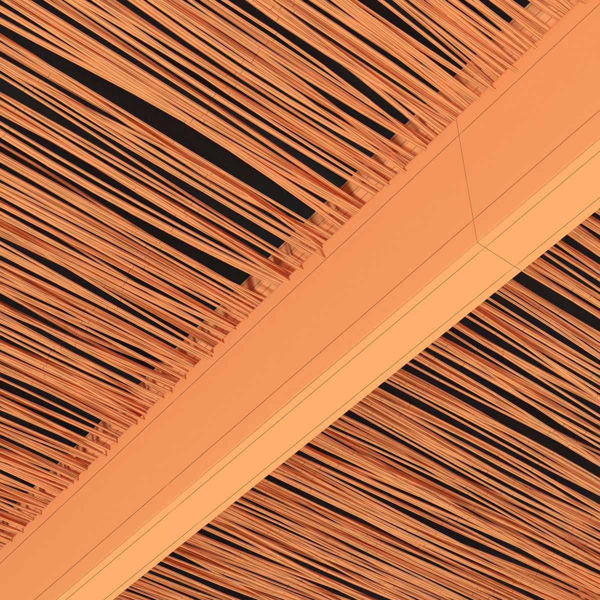Ceiling canopy thin branch 3D model_9