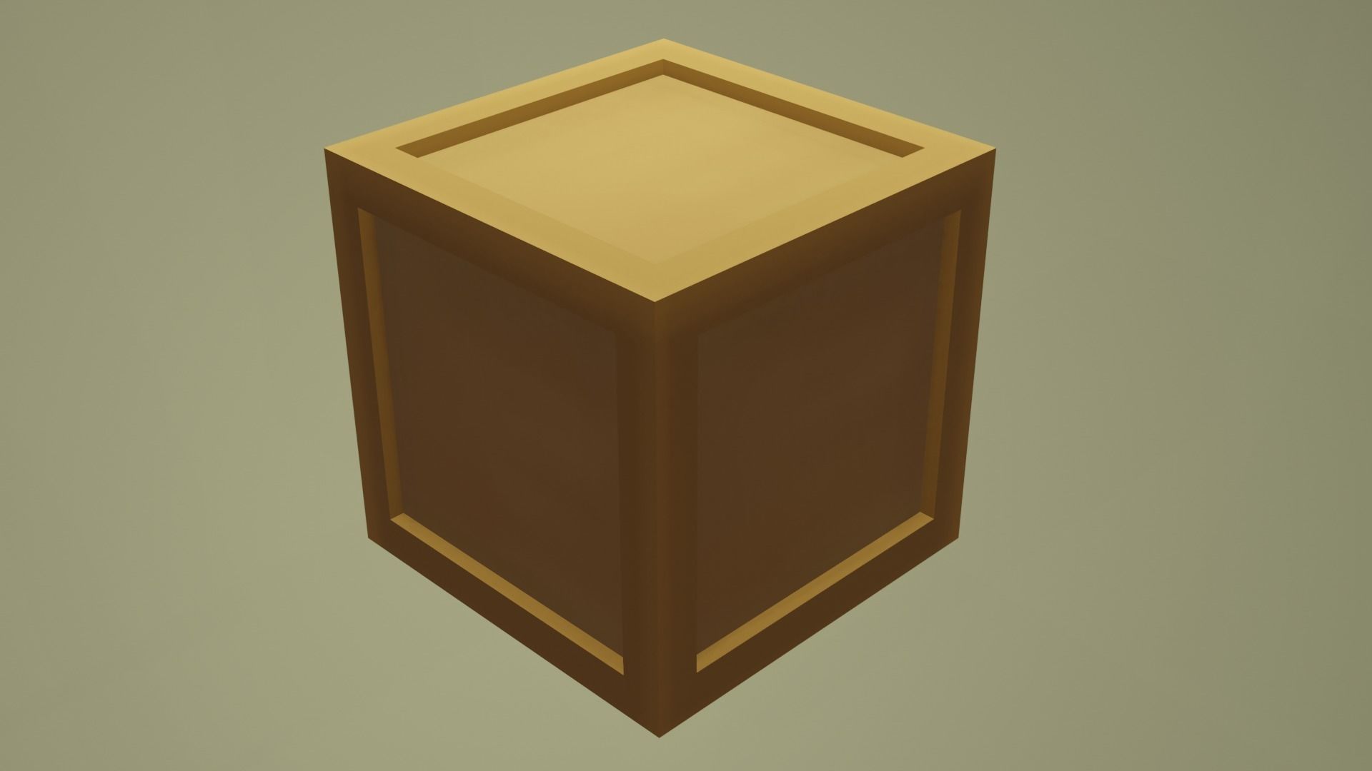 Simple game-ready box Free low-poly 3D model_1