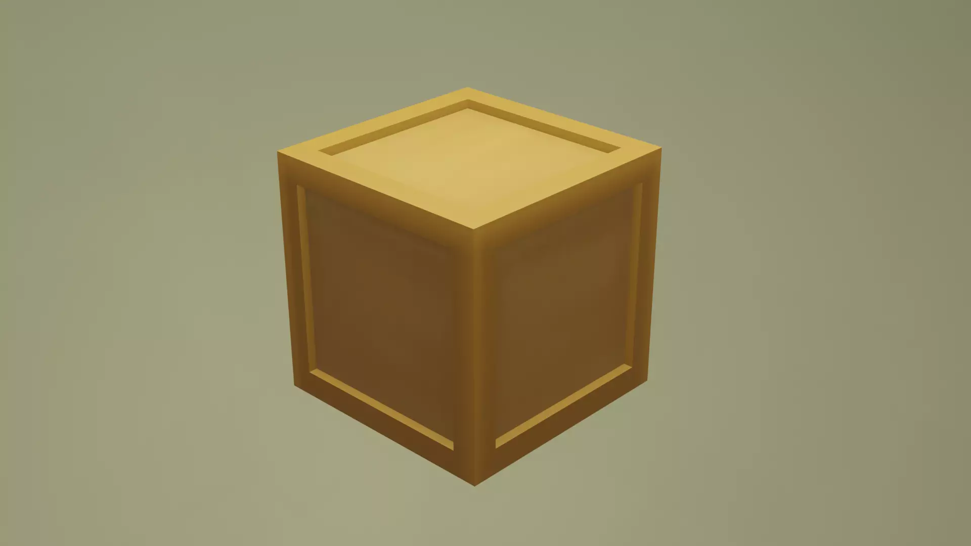 Simple game-ready box Free low-poly 3D model_0