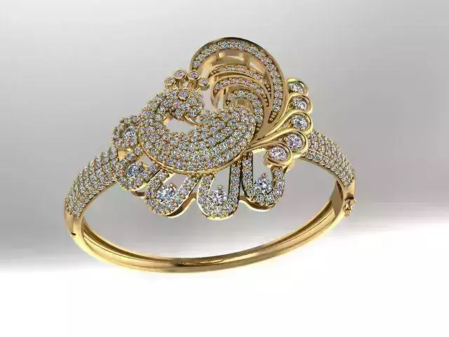 Peacock bangle size M