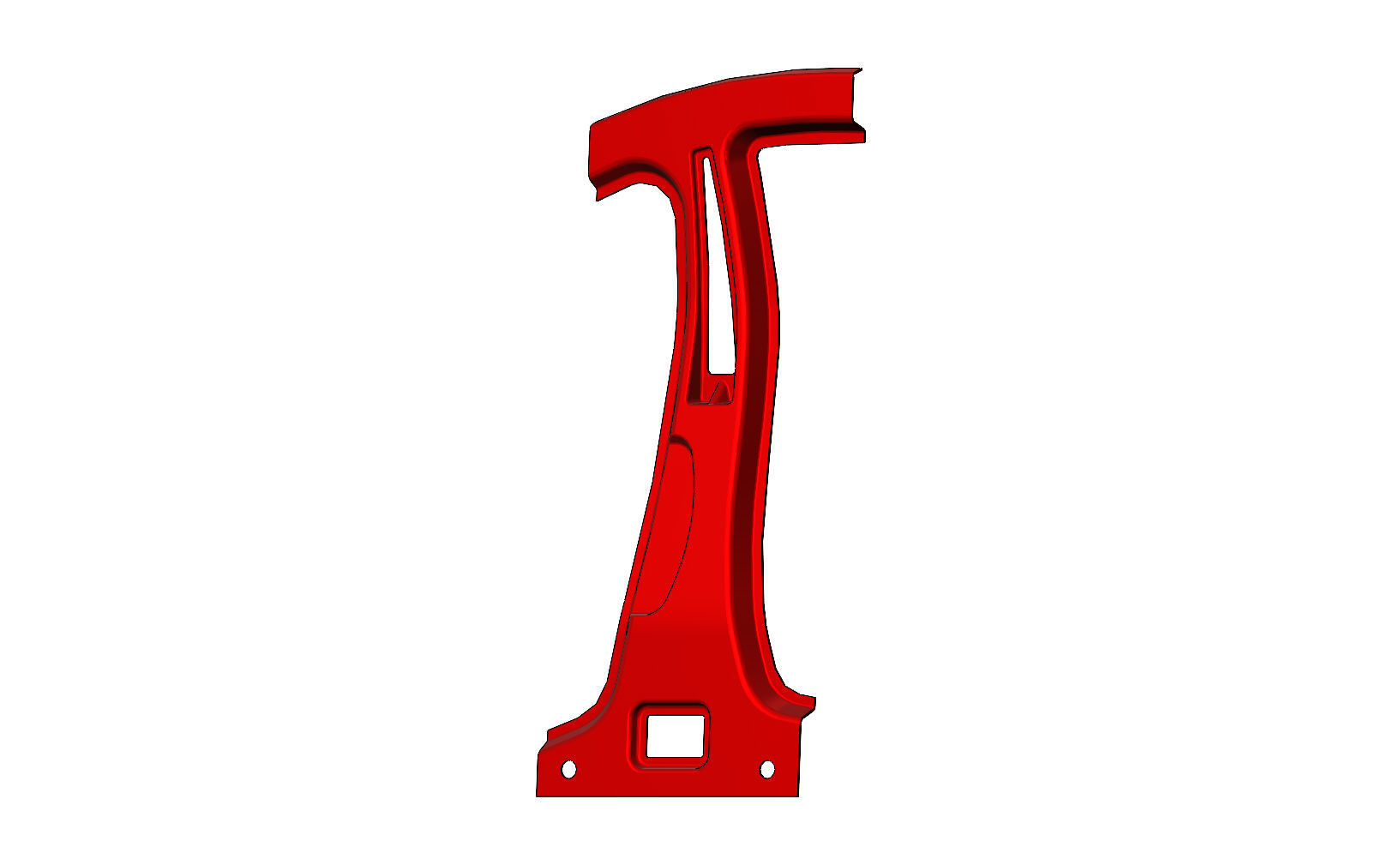 Car central pillar  3D print model_5