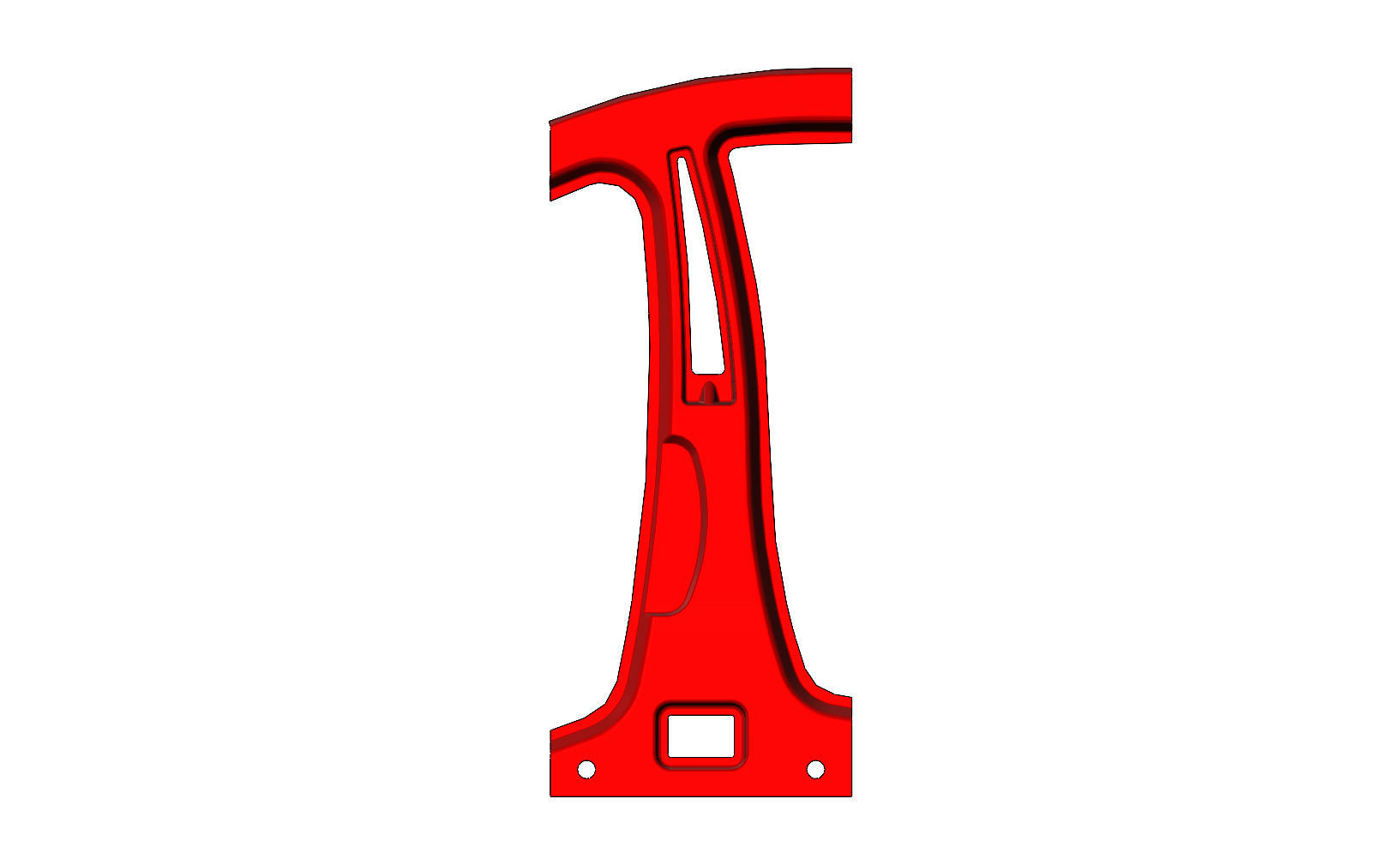 Car central pillar  3D print model_1