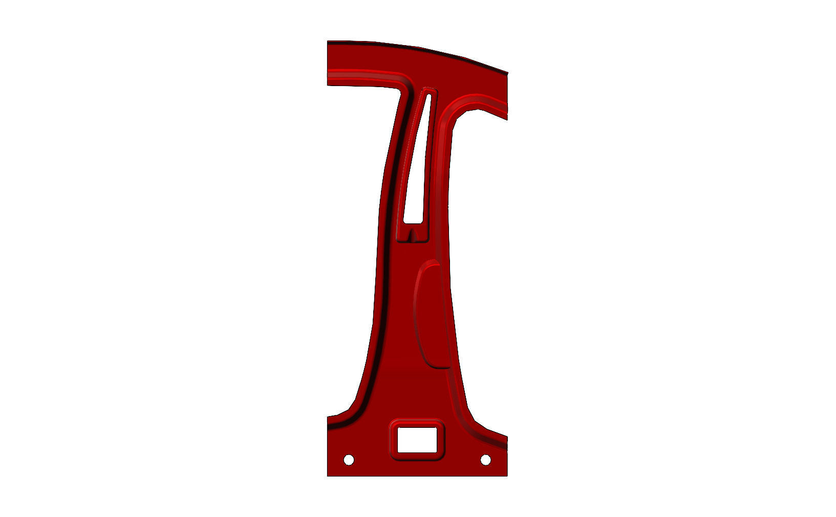 Car central pillar  3D print model_3