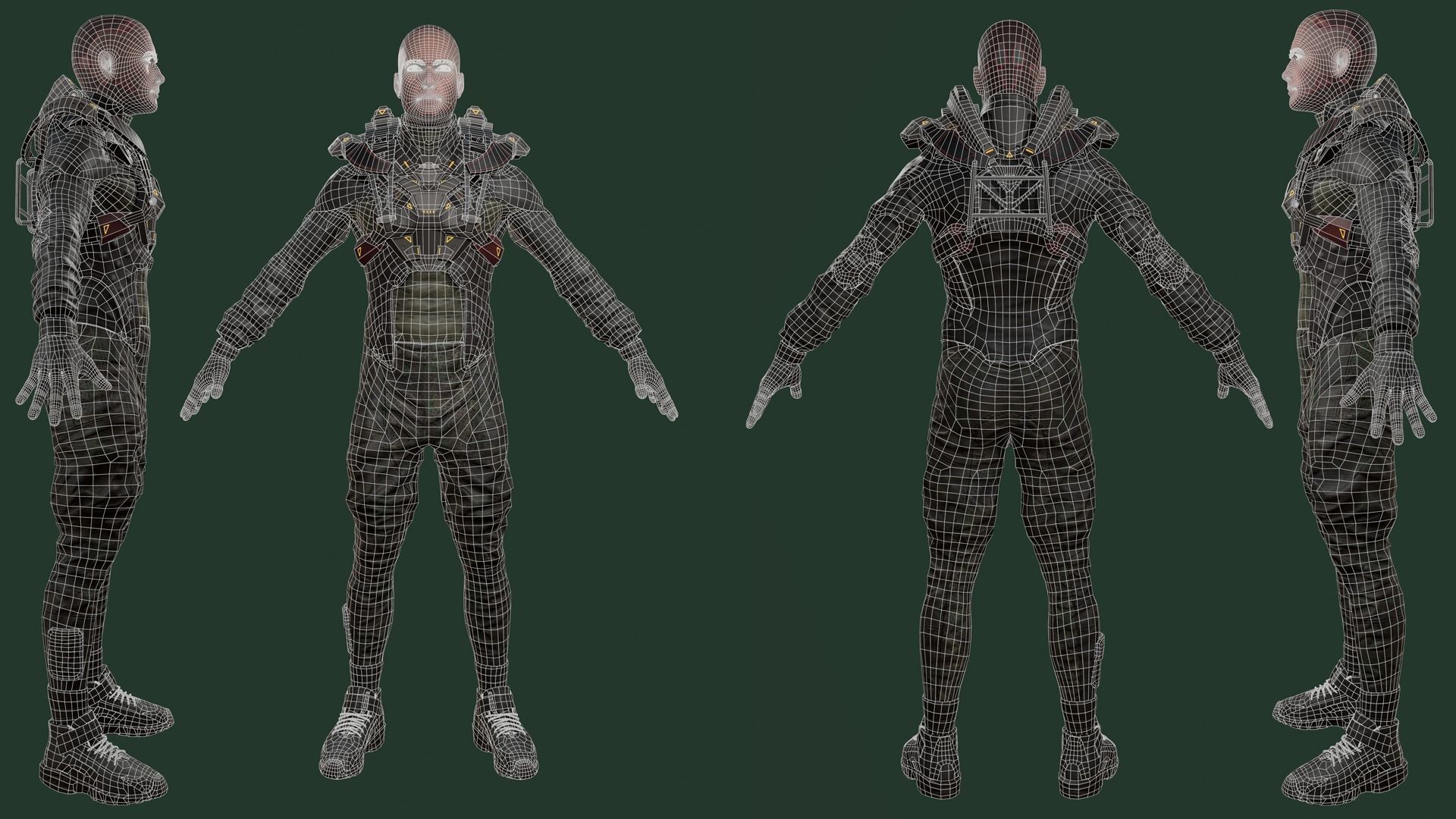 Soldier oculus rift character skins Low-poly 3D model_3