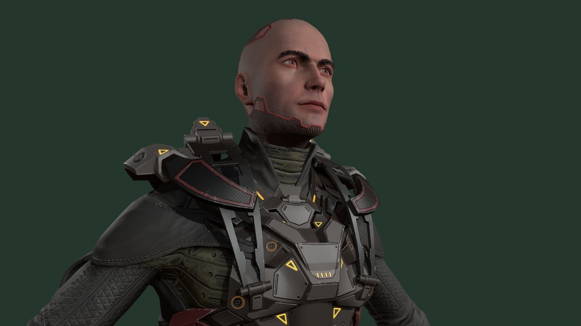 Soldier oculus rift character skins Low-poly 3D model_5