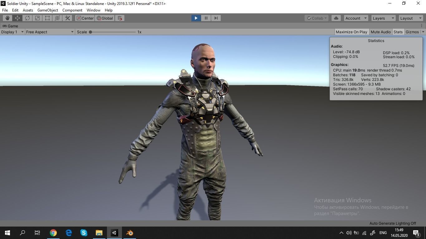 Soldier oculus rift character skins Low-poly 3D model_4