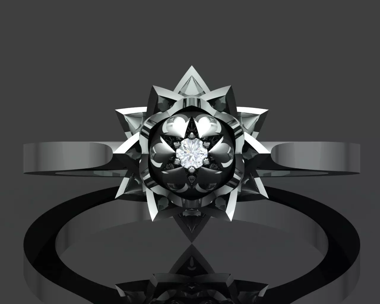 Ethereal Lotus Ring 3D print model