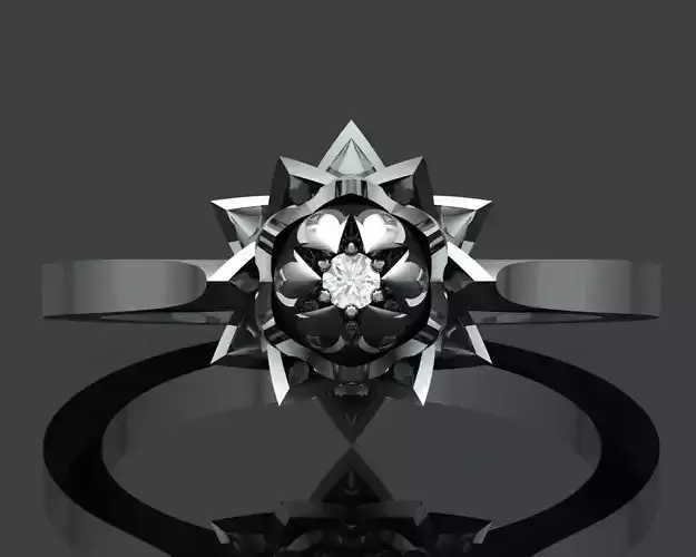 Ethereal Lotus Ring 3D print model
