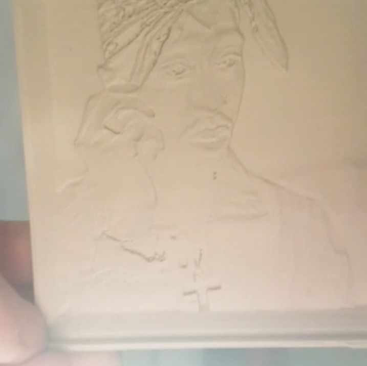 3D Printable 2-Pac picture in frame 3D print model_2