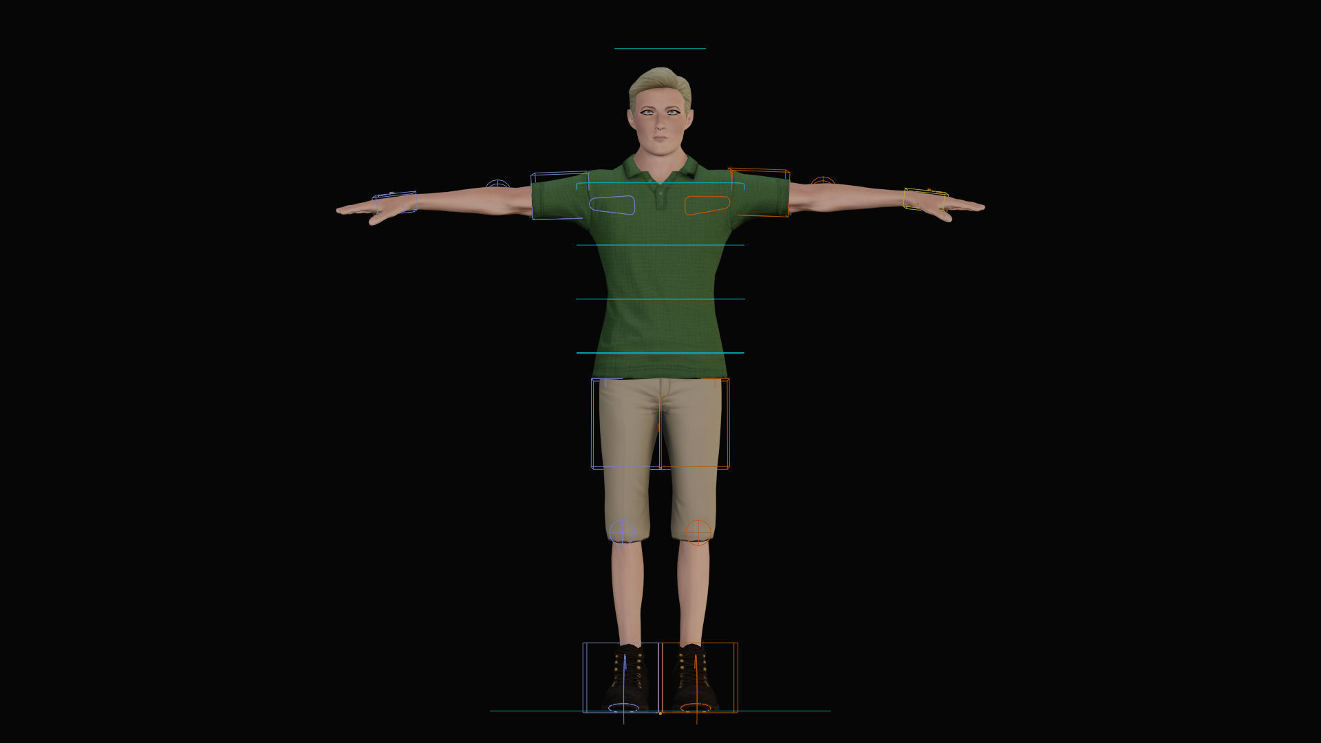 Modern Tarzan Game-Ready Character Low-poly 3D model_11