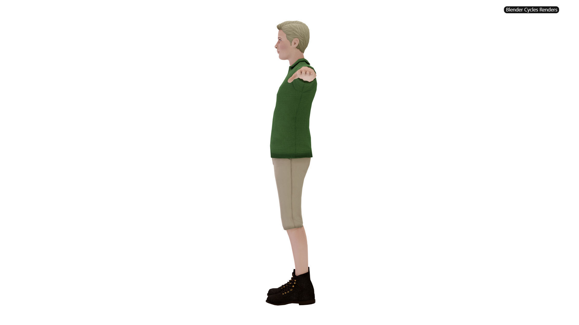 Modern Tarzan Game-Ready Character Low-poly 3D model_3