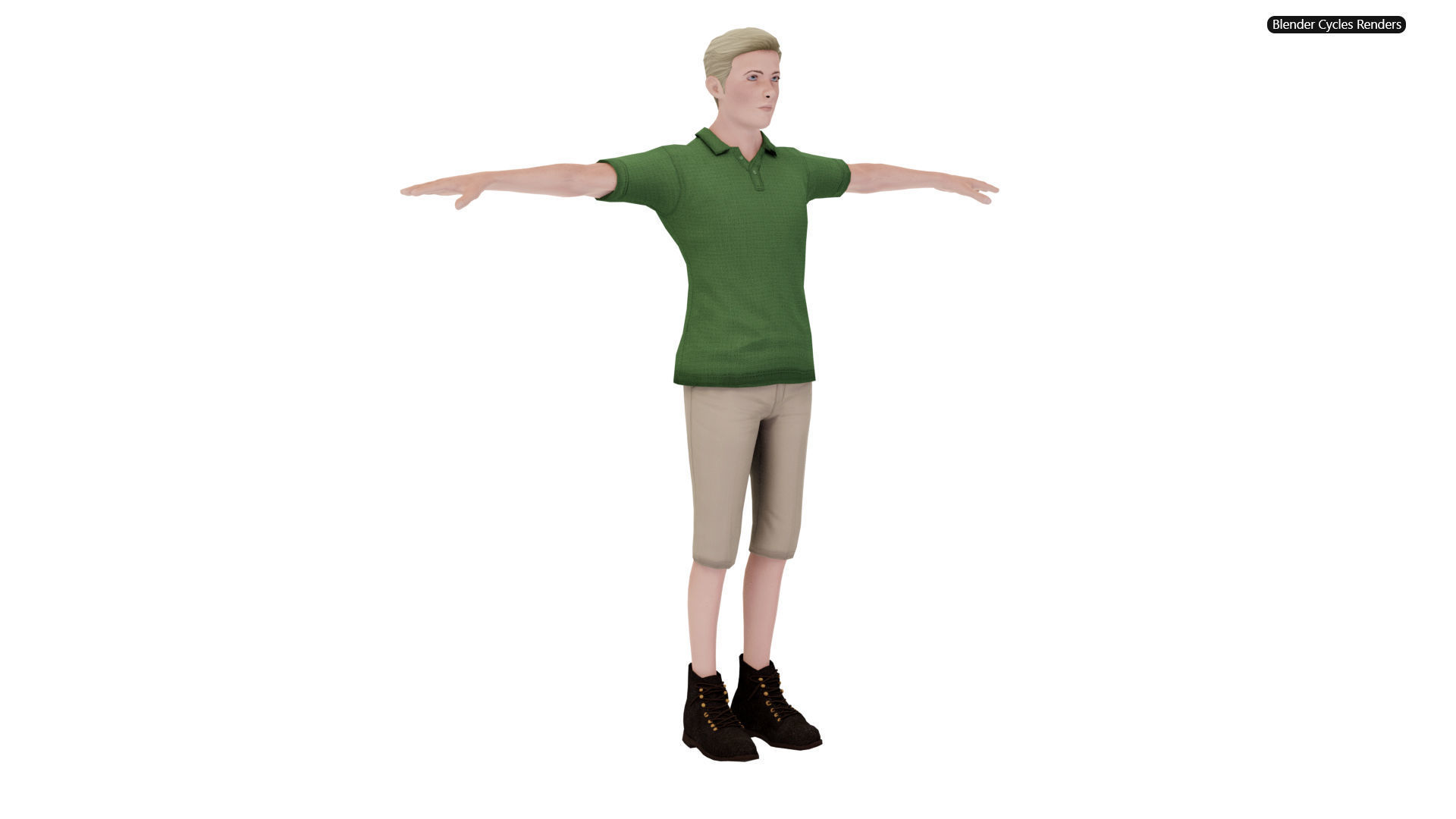 Modern Tarzan Game-Ready Character Low-poly 3D model_4