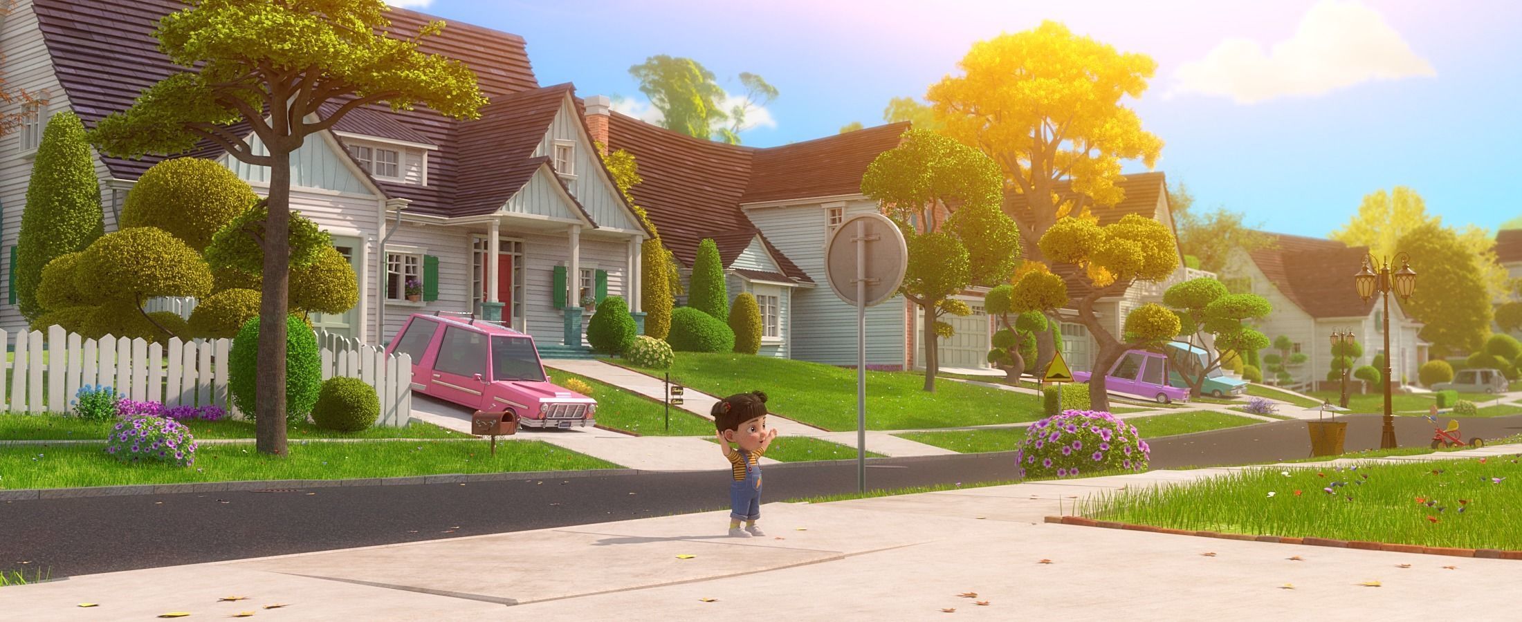 Cartoon Town Home Exterior Scene 3D model_21