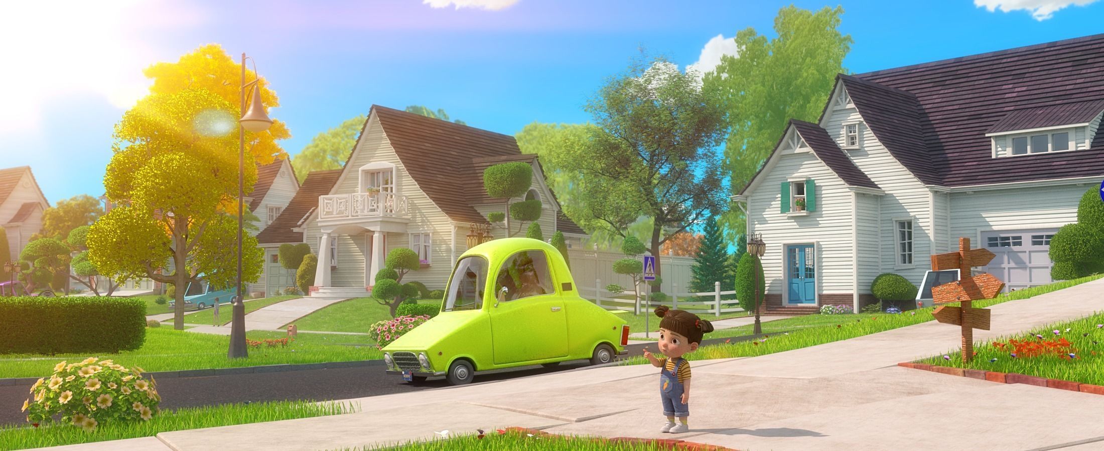 Cartoon Town Home Exterior Scene 3D model_20