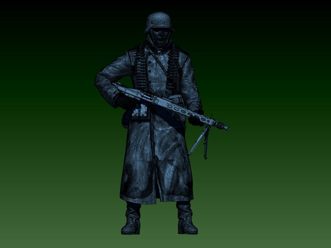 German officer 3D print model_44