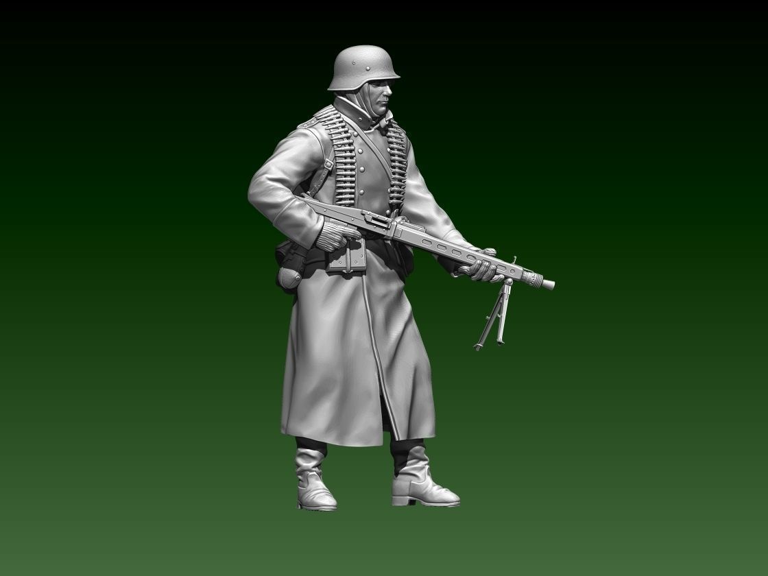German officer 3D print model_14