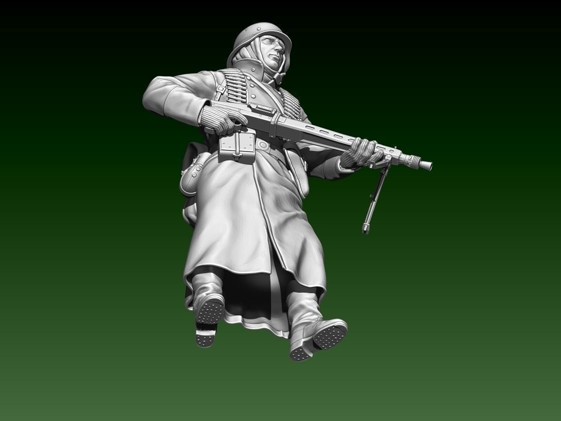 German officer 3D print model_28
