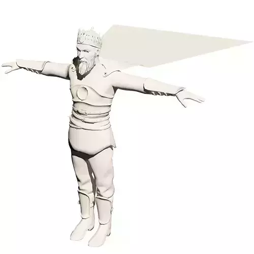 warior character game rady 3d model Low-poly 3D model