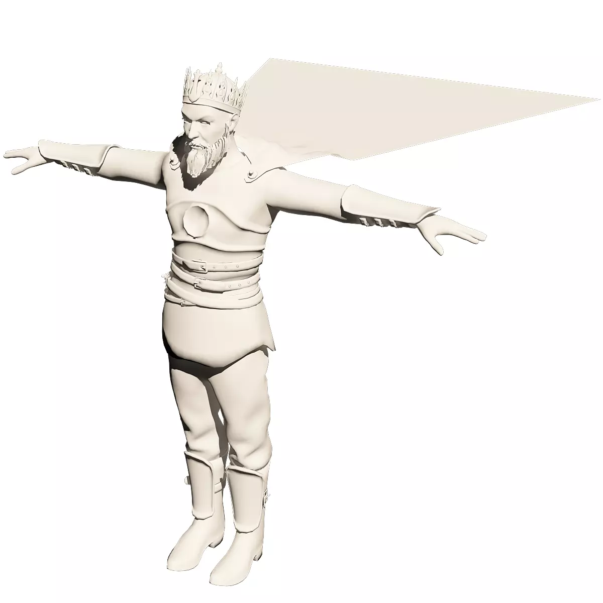 warior character game rady 3d model Low-poly 3D model