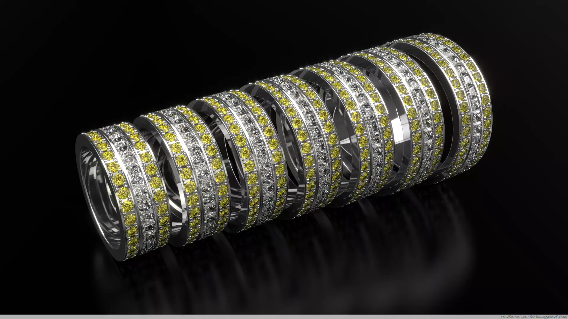 Ring 0252 sizes 16 - 22 3D print model_0