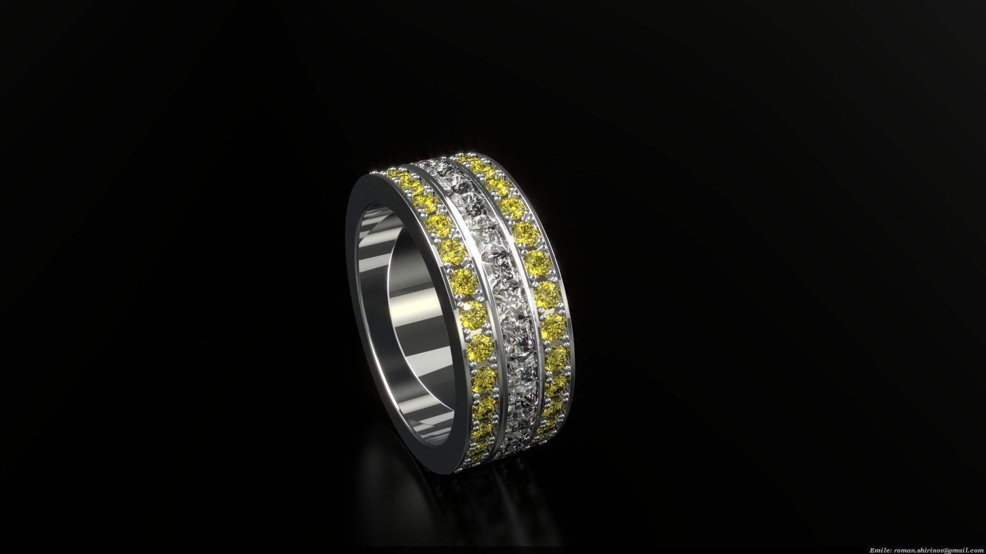 Ring 0252 sizes 16 - 22 3D print model_1