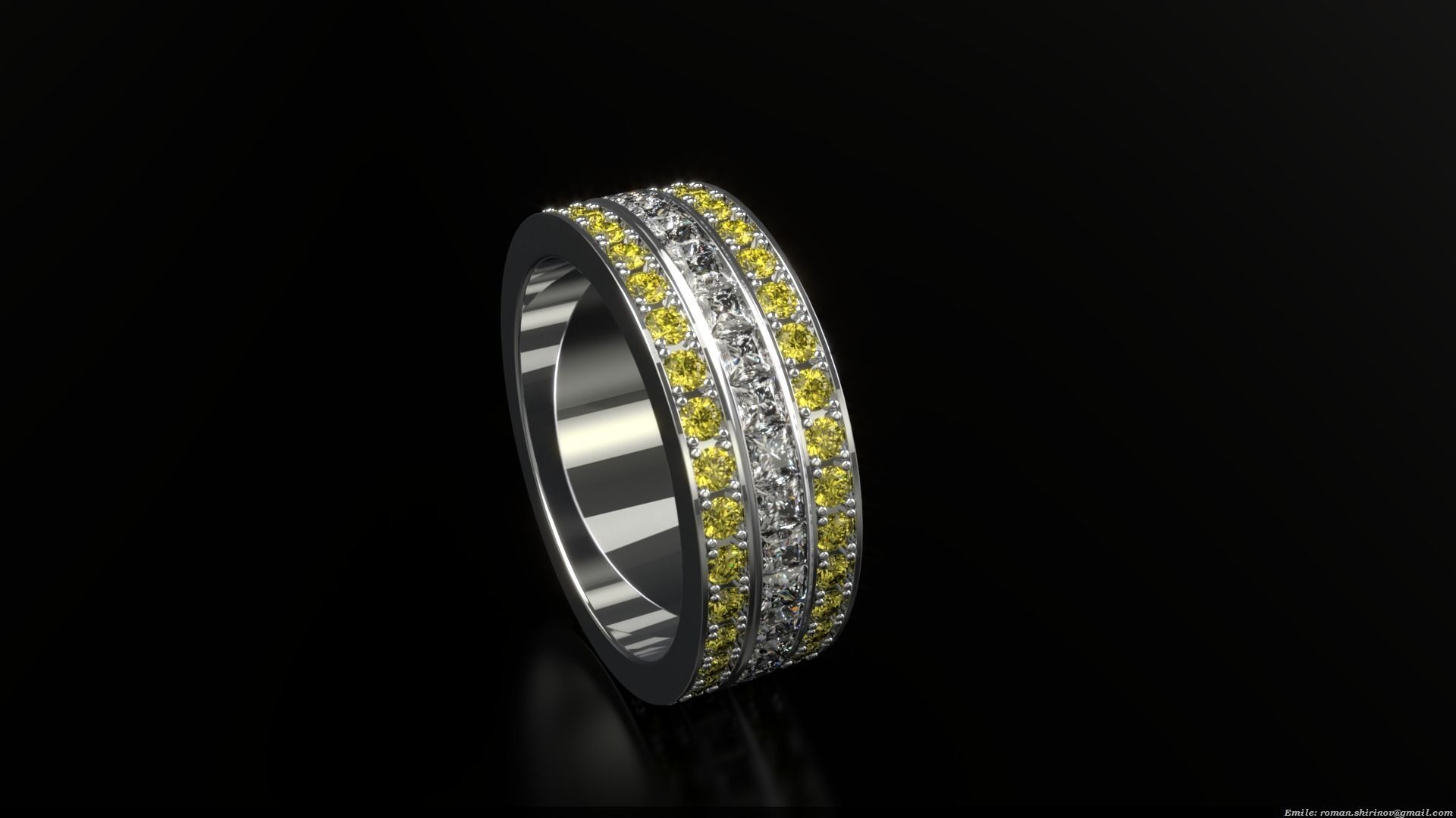 Ring 0252 sizes 16 - 22 3D print model_3