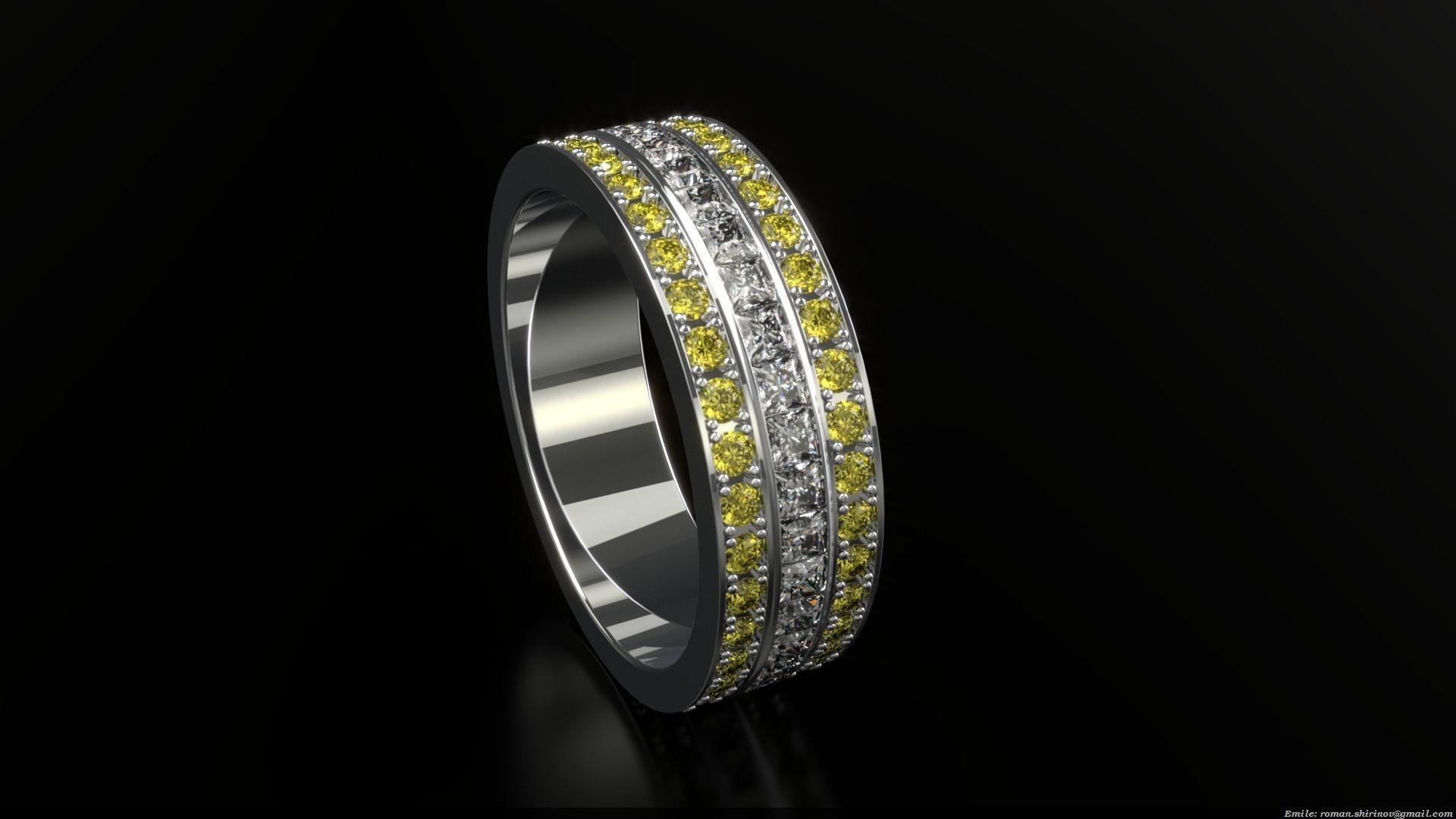 Ring 0252 sizes 16 - 22 3D print model_6