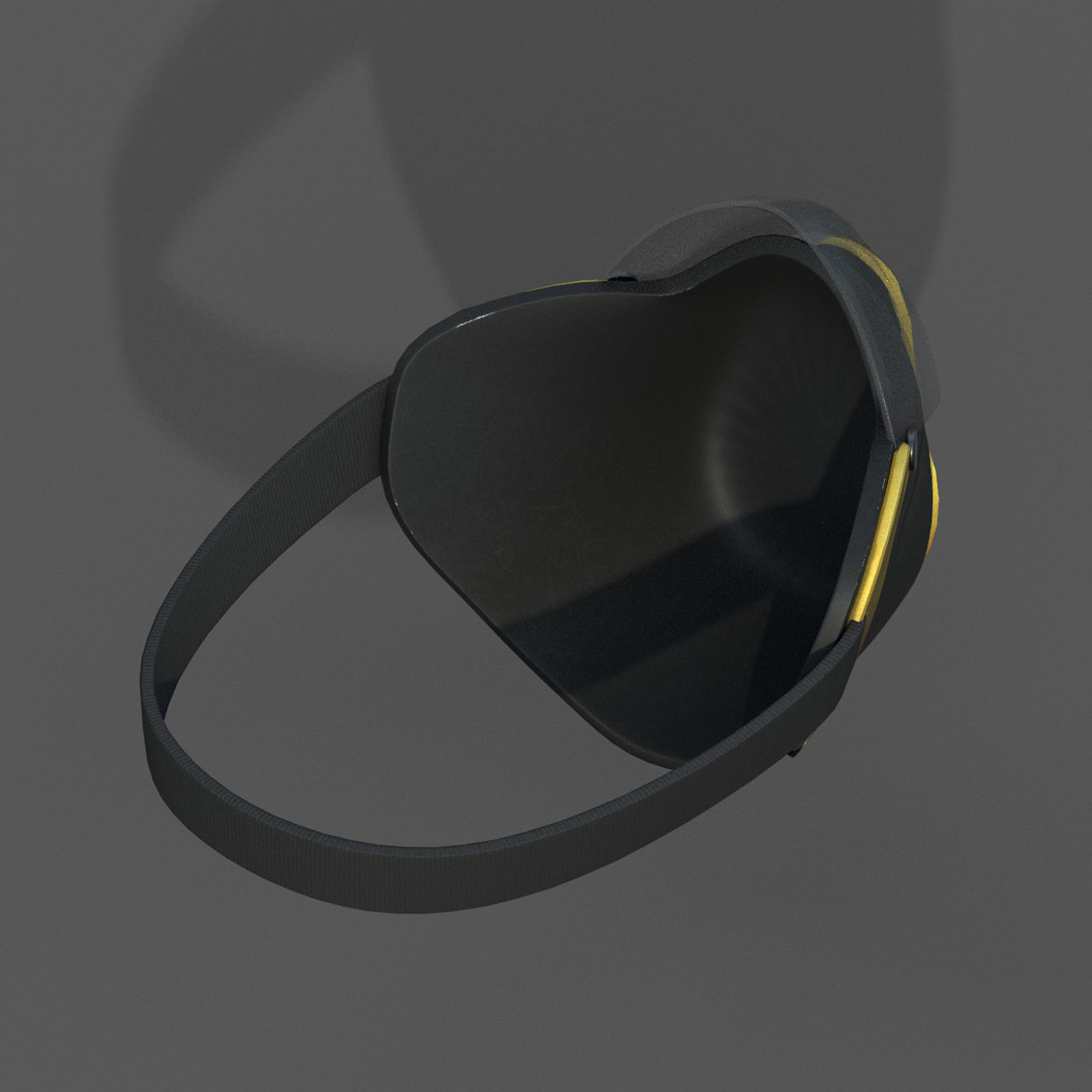 Gas mask protection futuristic technology fantasy 3d  Low-poly 3D model_9