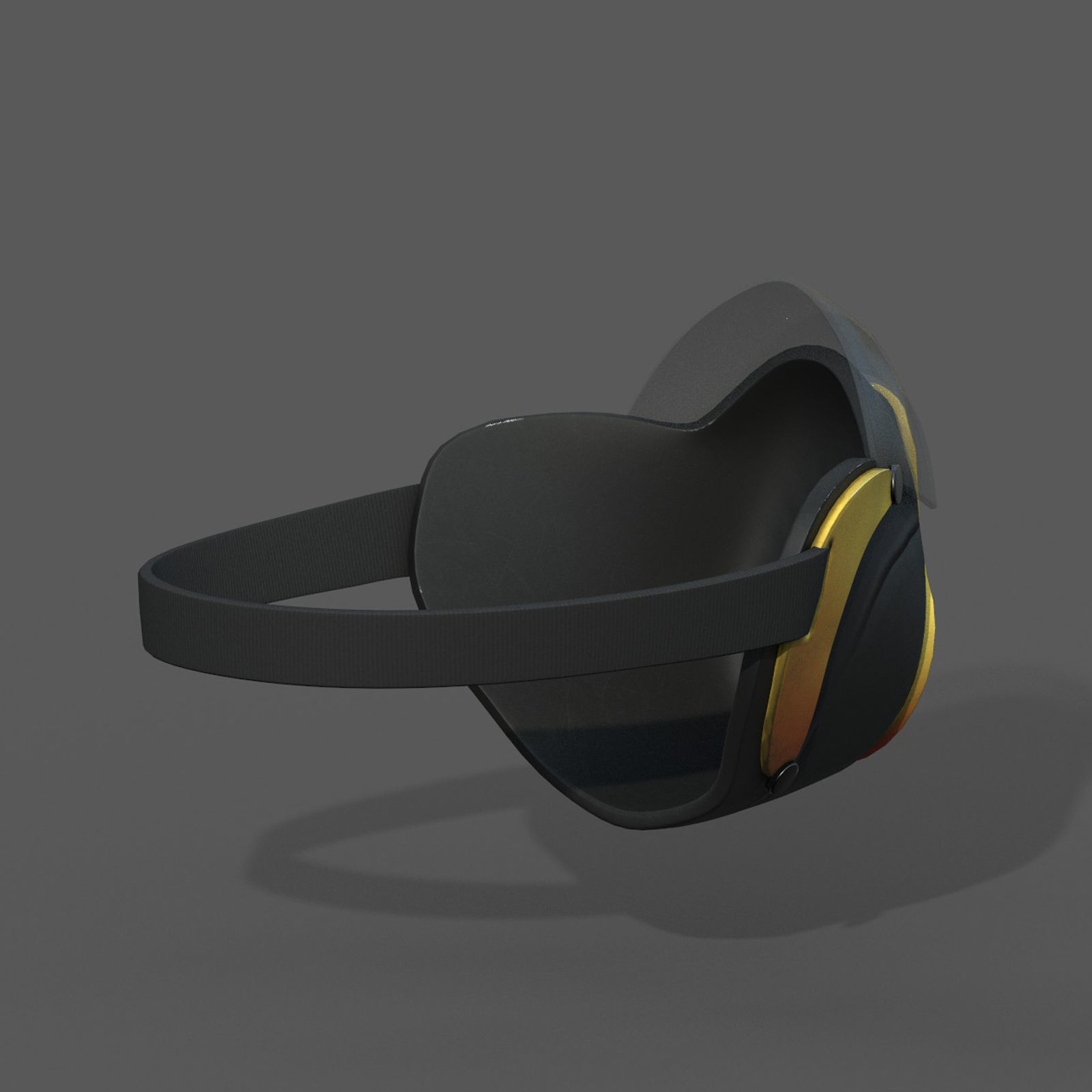 Gas mask protection futuristic technology fantasy 3d  Low-poly 3D model_8