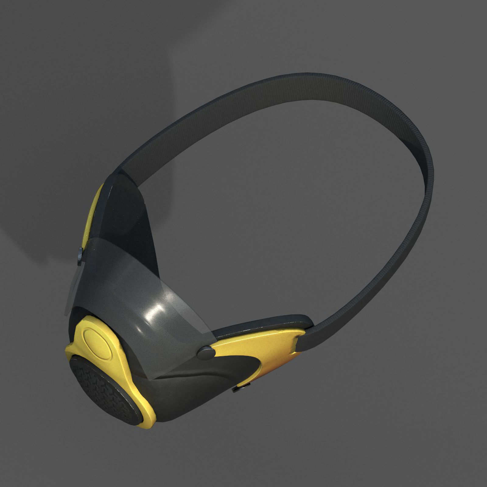 Gas mask protection futuristic technology fantasy 3d  Low-poly 3D model_6