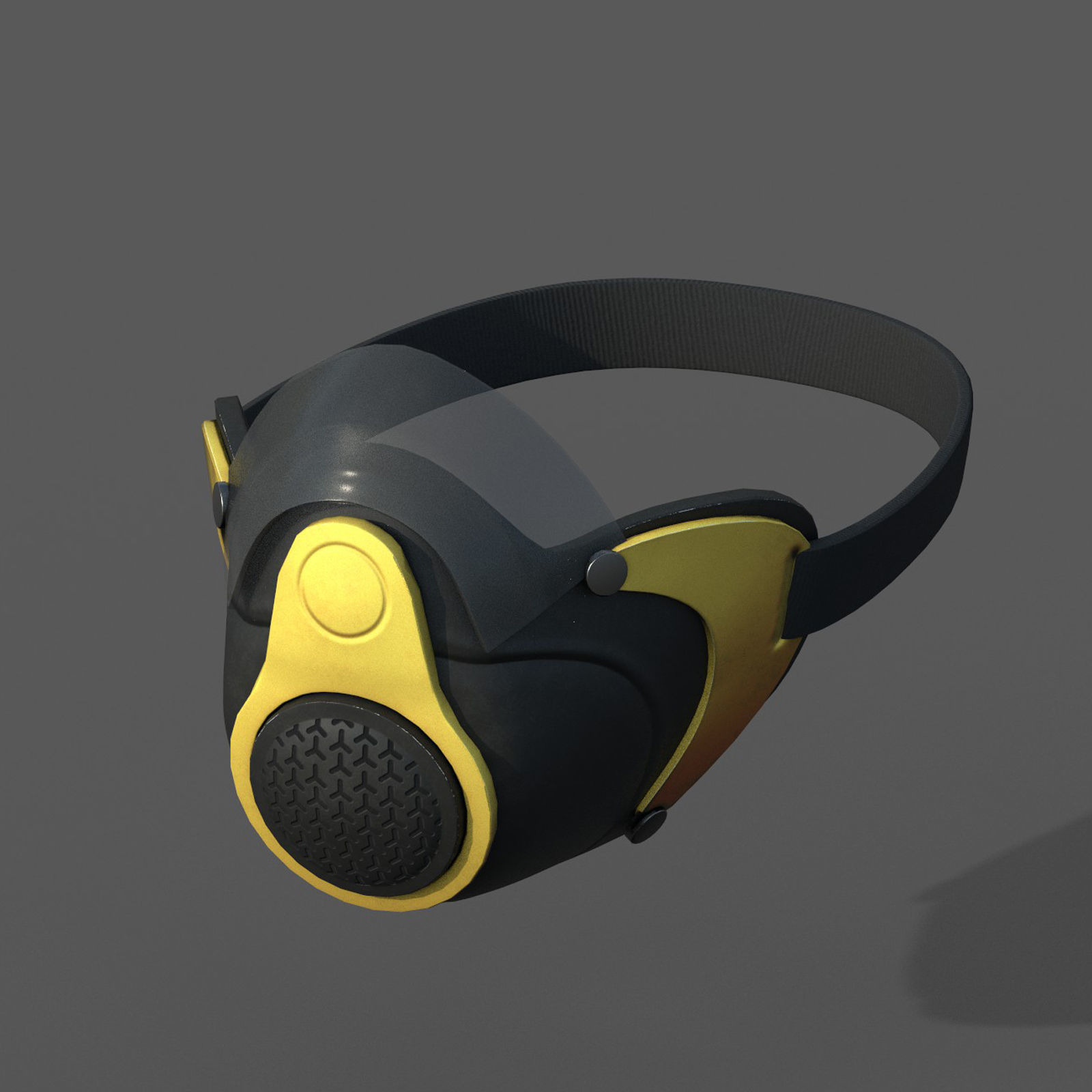Gas mask protection futuristic technology fantasy 3d  Low-poly 3D model_5