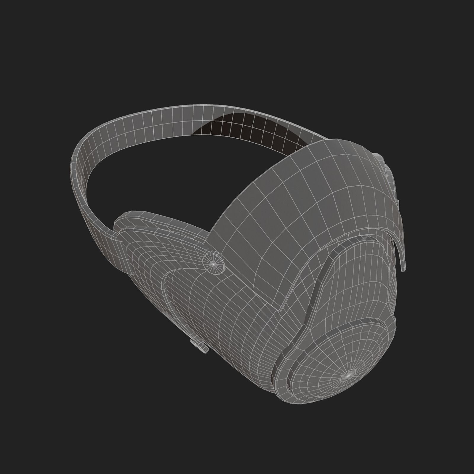 Gas mask protection futuristic technology fantasy 3d  Low-poly 3D model_12