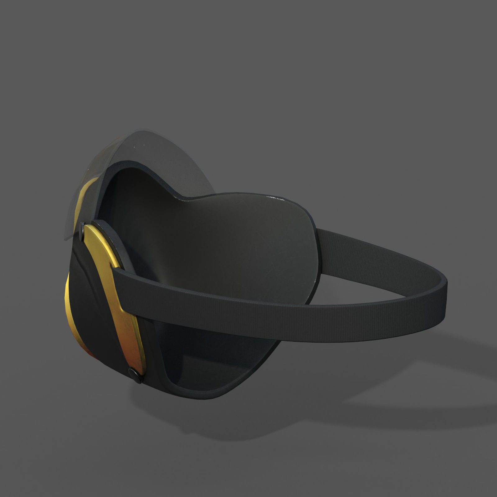 Gas mask protection futuristic technology fantasy 3d  Low-poly 3D model_7