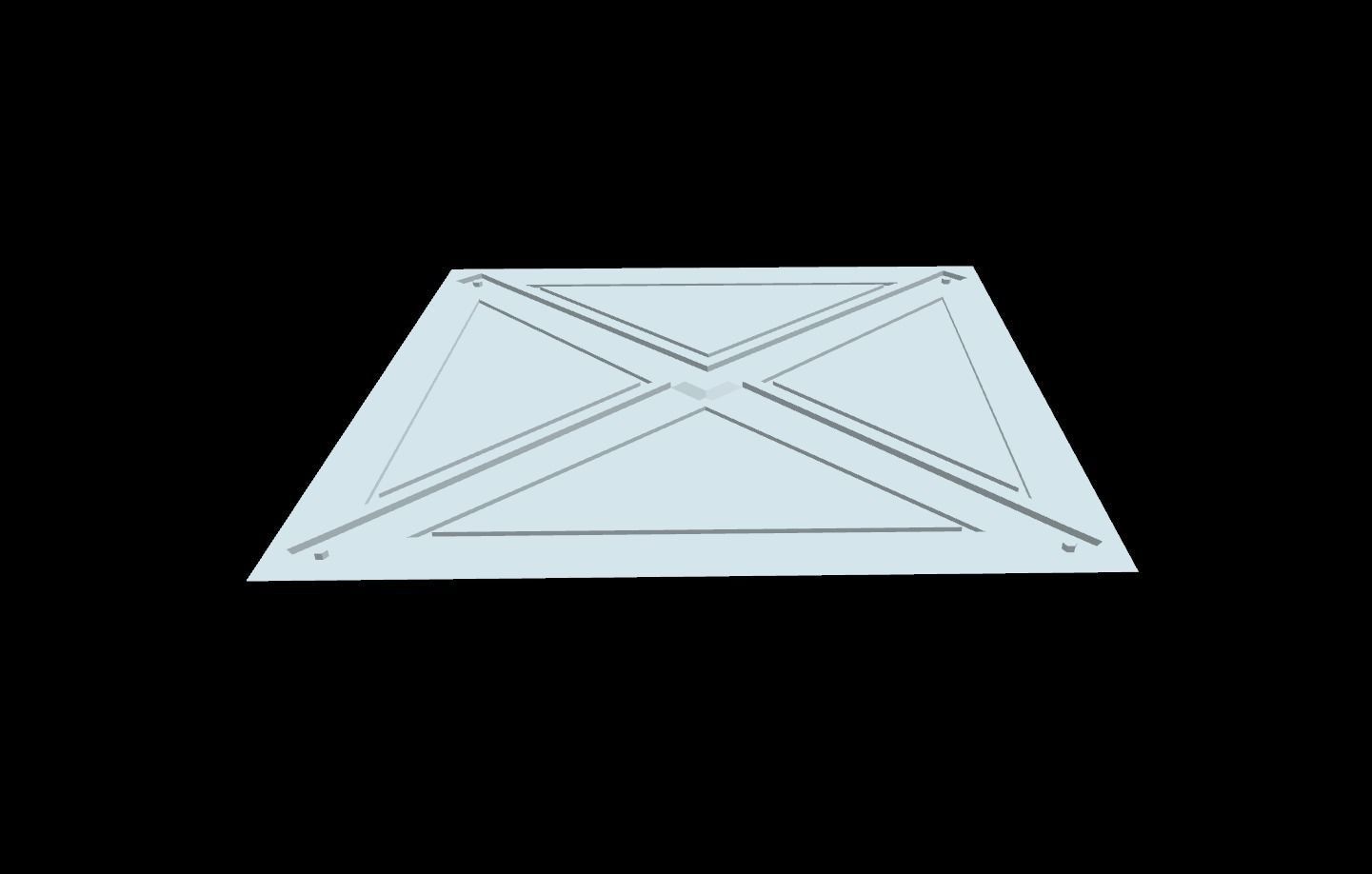 Extreme low-poly sci-fi Floor Panels Low-poly 3D model_13