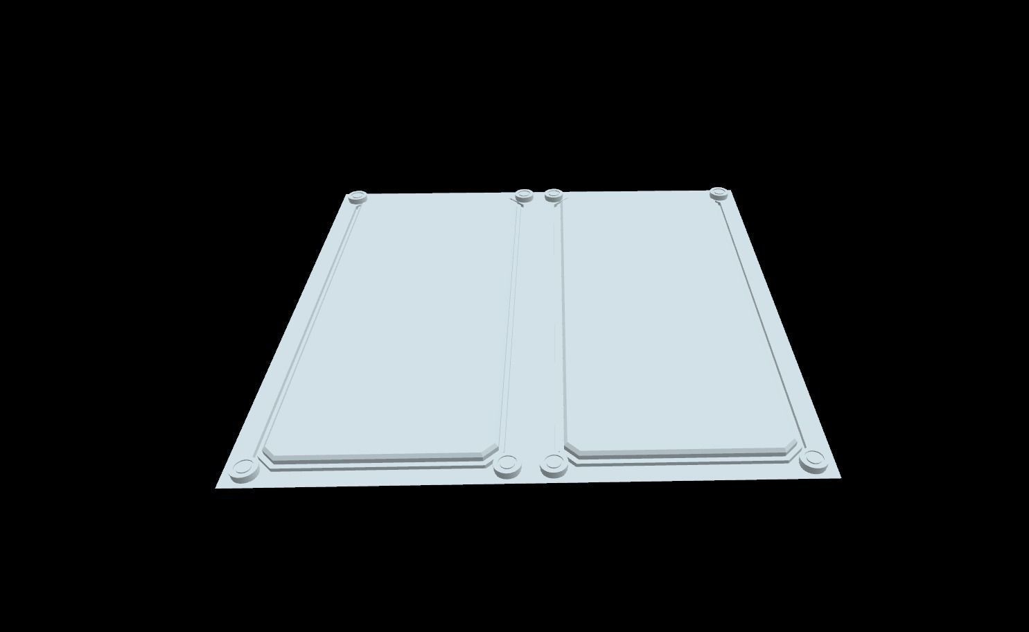 Extreme low-poly sci-fi Floor Panels Low-poly 3D model_8
