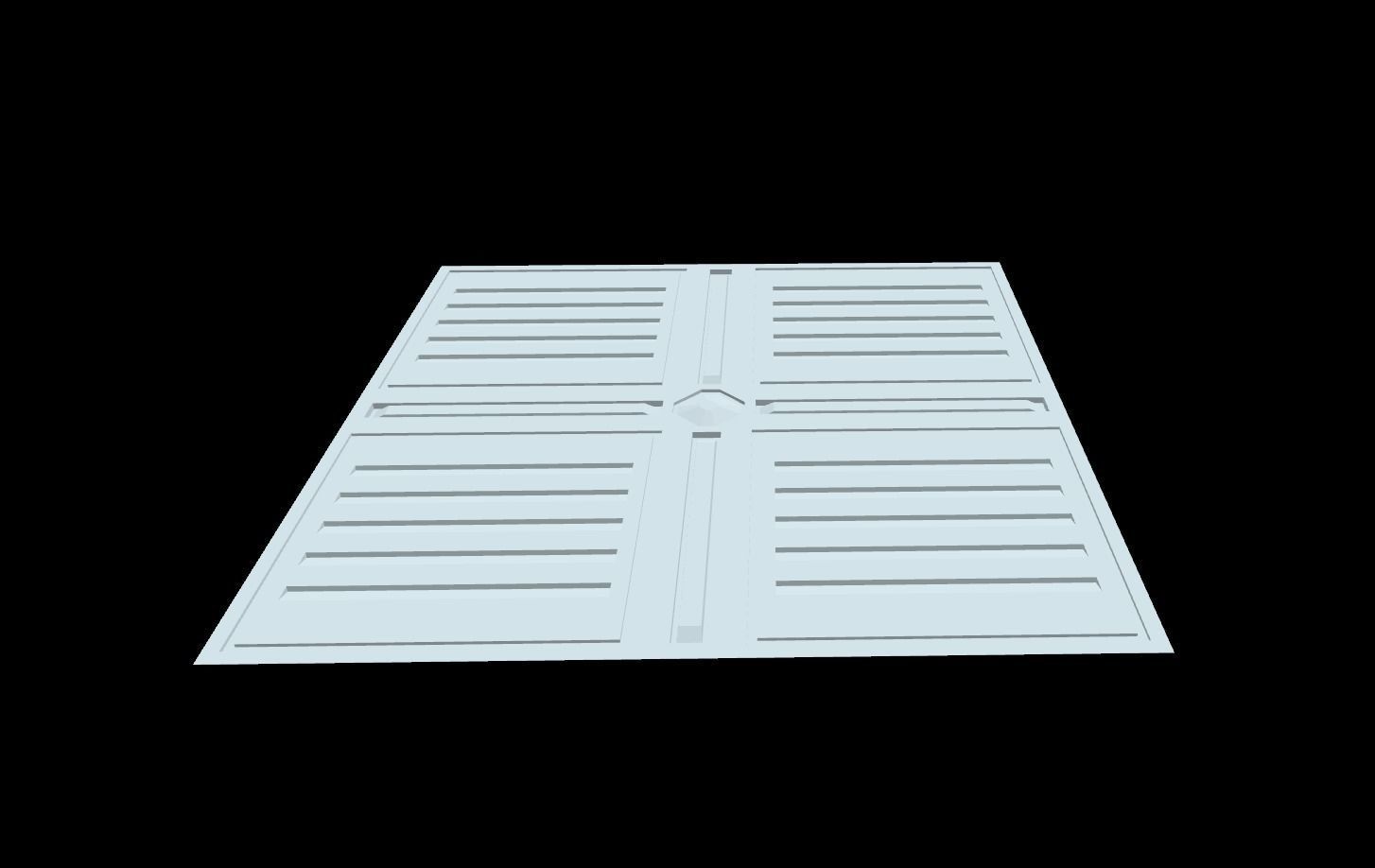 Extreme low-poly sci-fi Floor Panels Low-poly 3D model_5