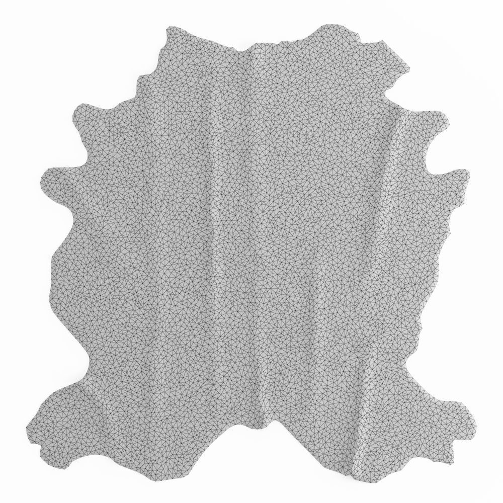 Beige Cow Hide Rug 3D model_4