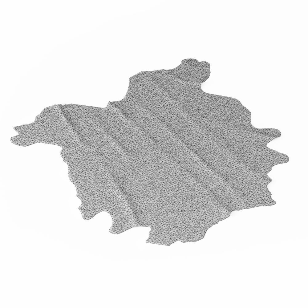 Beige Cow Hide Rug 3D model_5