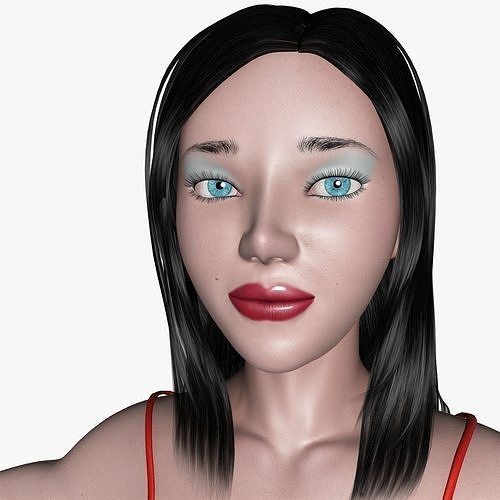 Ella Character Low-poly 3D model