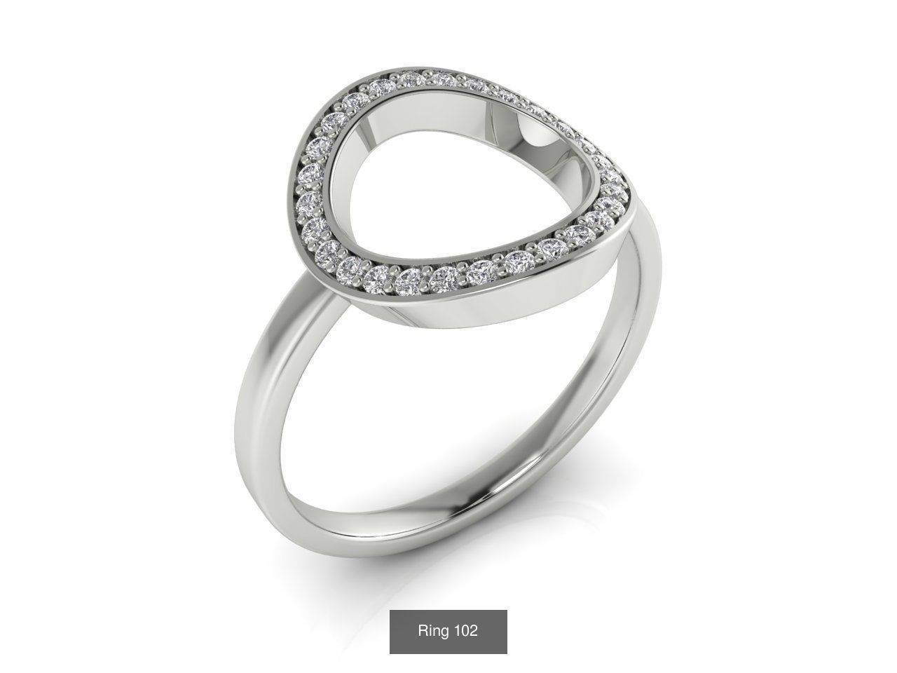 Collection 20 heart shaped diamond ring _33