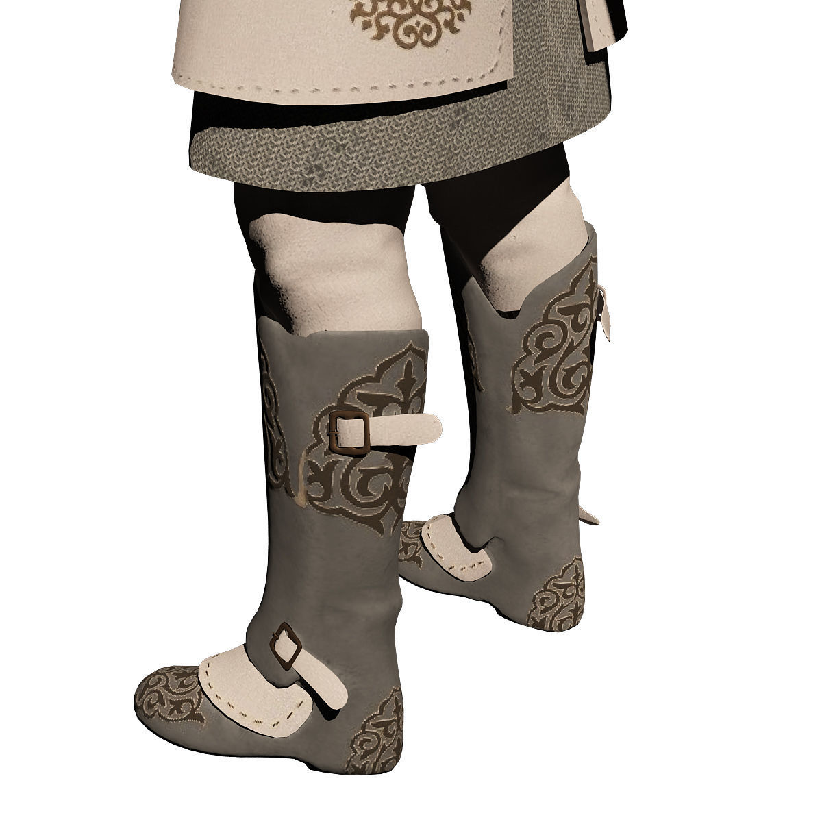 king warior character game rady 3d model Low-poly 3D model_4
