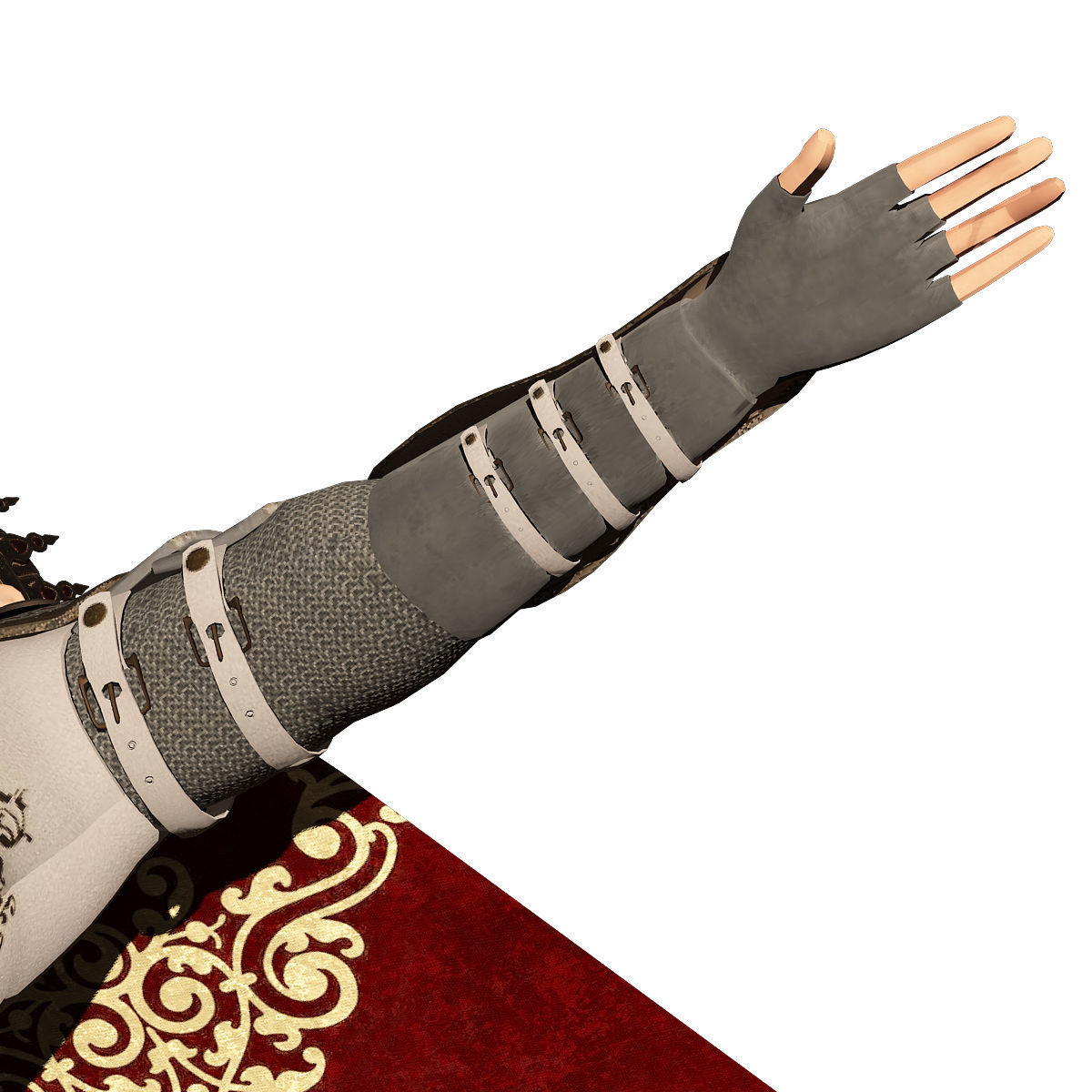 king warior character game rady 3d model Low-poly 3D model_3
