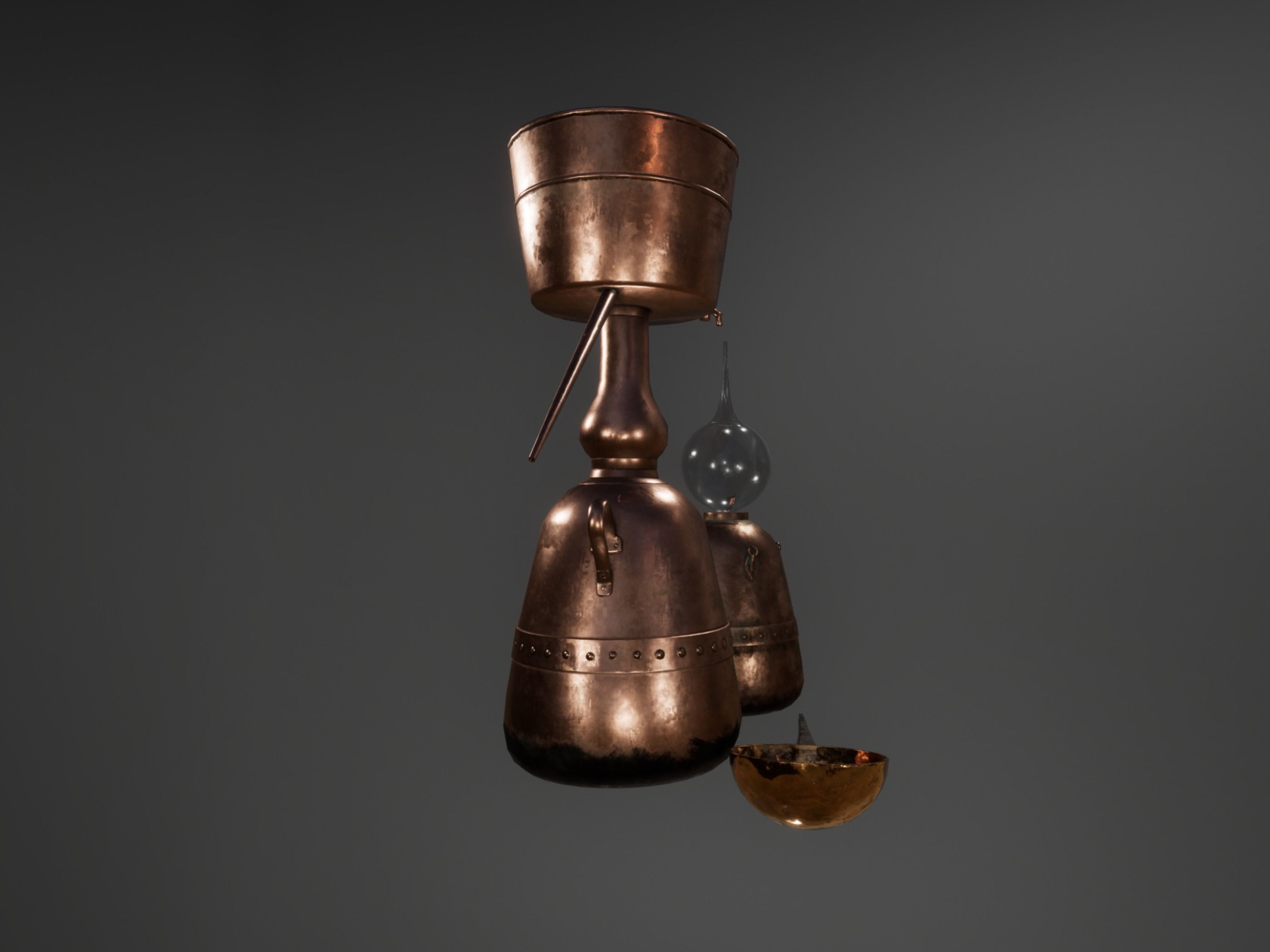 Alchemical Equipment Collection Low-poly 3D model_1
