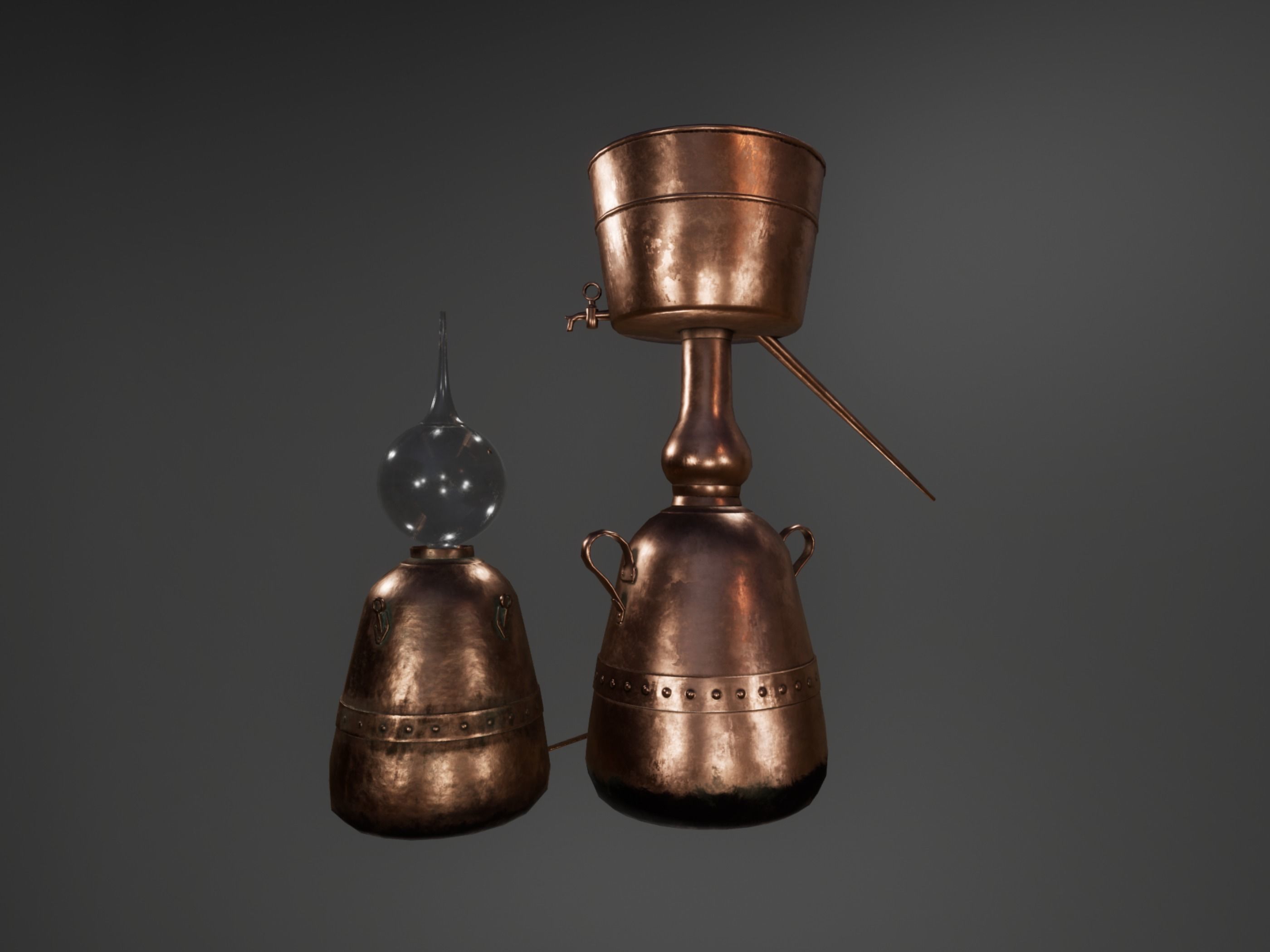 Alchemical Equipment Collection Low-poly 3D model_3
